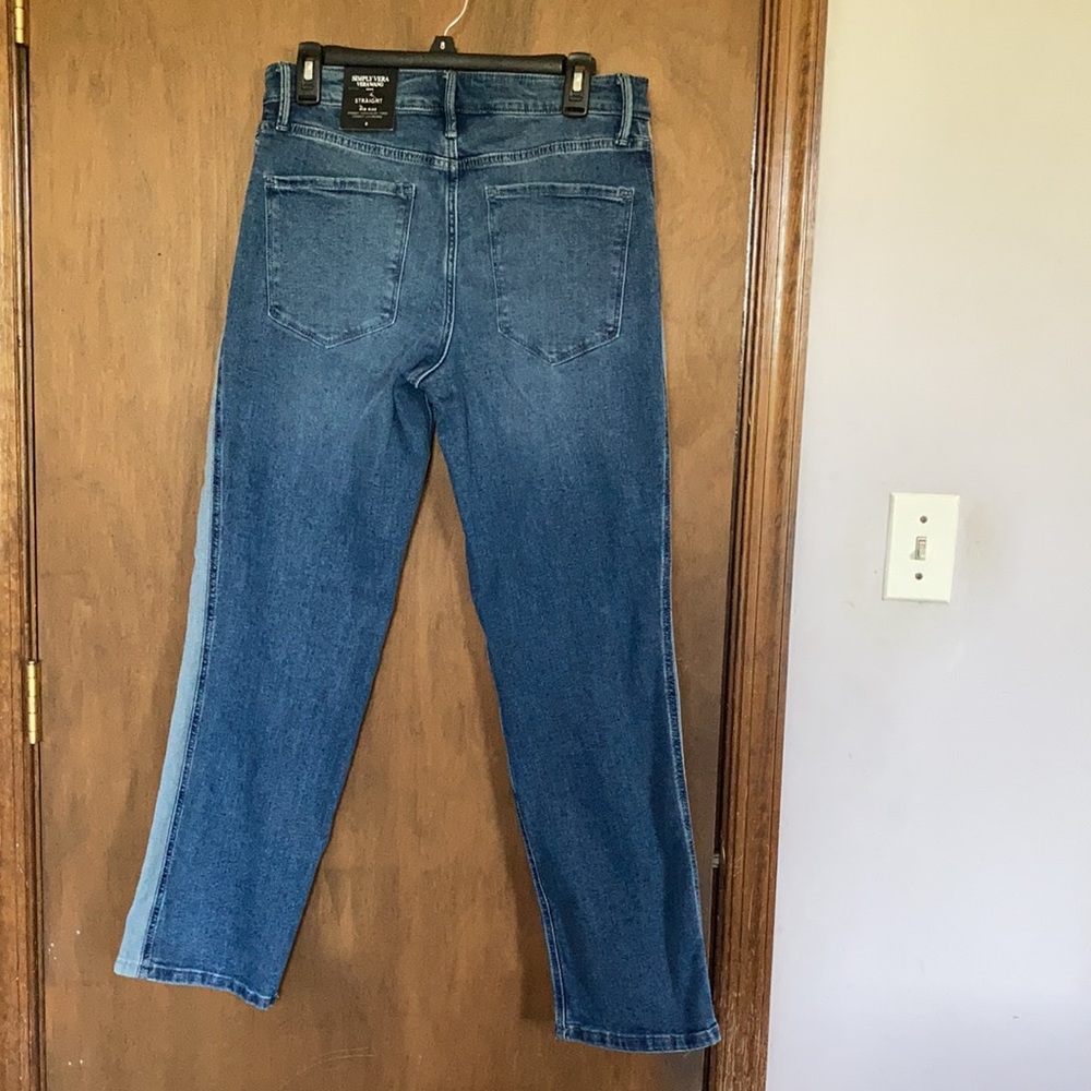 Simply Vera Vera Wang jean straight power stretch jean with side stripe 6 or 14 - Picture 14 of 17